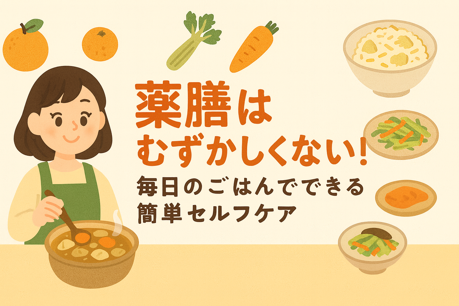女性料理。薬膳